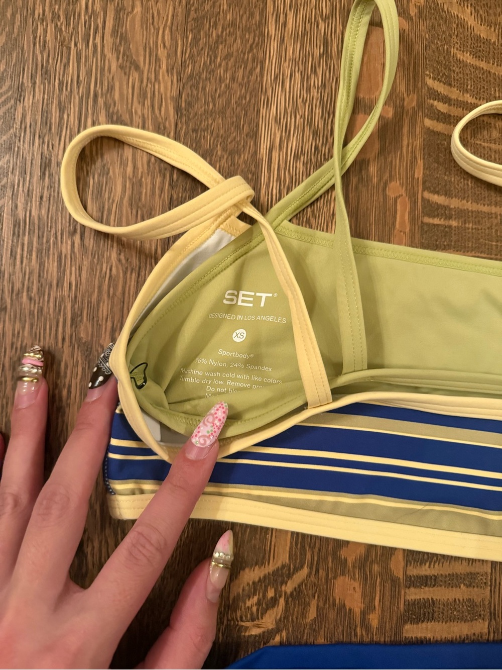 SET Active Stripe Set in Toucan- size xs - Picture 5 of 6